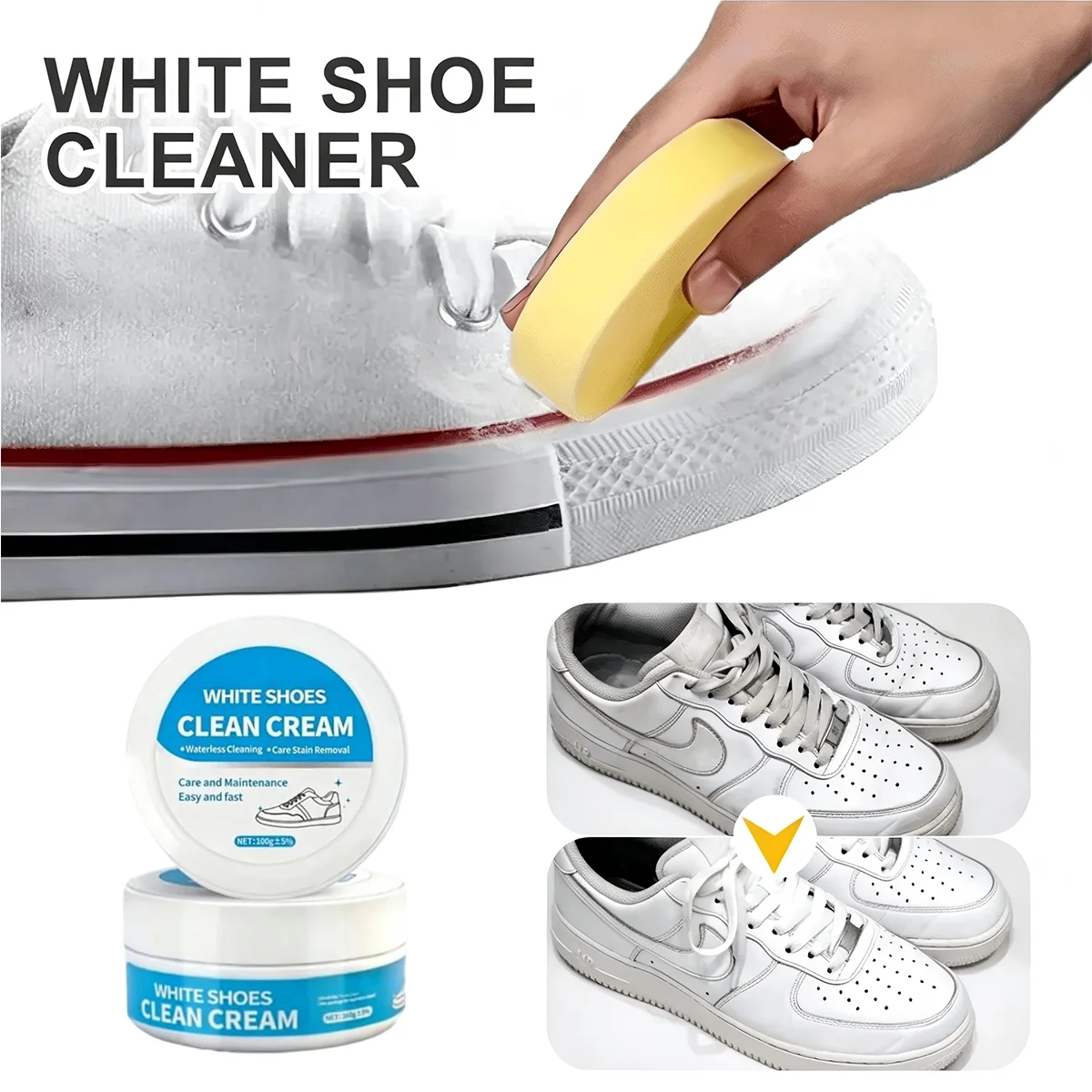 Sneaker Care Whitener - White Shoe Cleaner Paste, Whitening Sneaker
