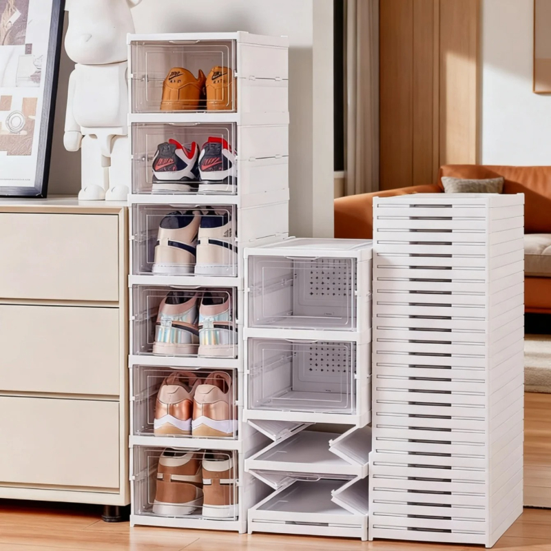 Shoe Box Display - Integrated Shoe Storage Box, Foldable and