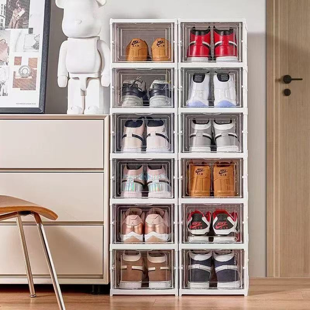 Shoe Box Display - Dustproof 6 Layers Foldable Shoes Box
