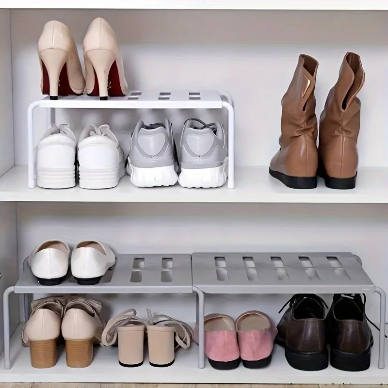 Adjustable Plastic Shoe Rack M - đánh giá và giá Sneaker Care White
