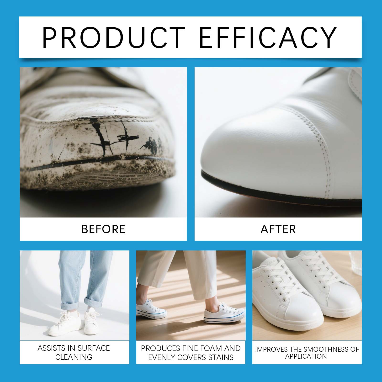 White Shoe Cleaner Cream Sneak - đánh giá và giá Sneaker Cleaning Kit