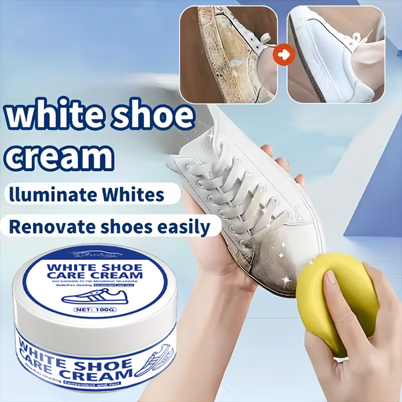 White Sneaker Care Cream with  - đánh giá và giá Sneaker Care Whitener