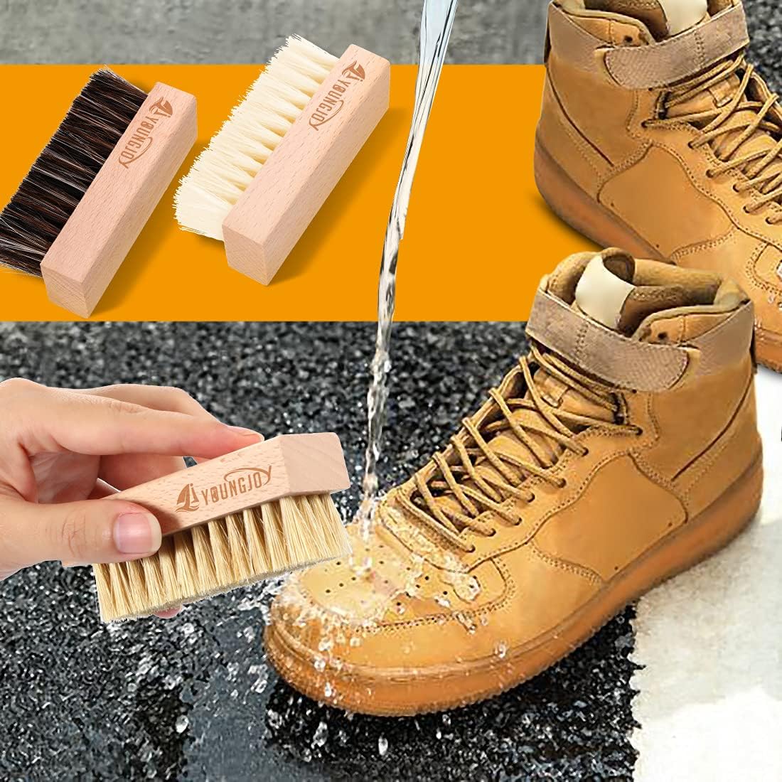 YoungJoy 3 Pieces Dual Sided S - đánh giá và giá Sneaker Cleaning Kit