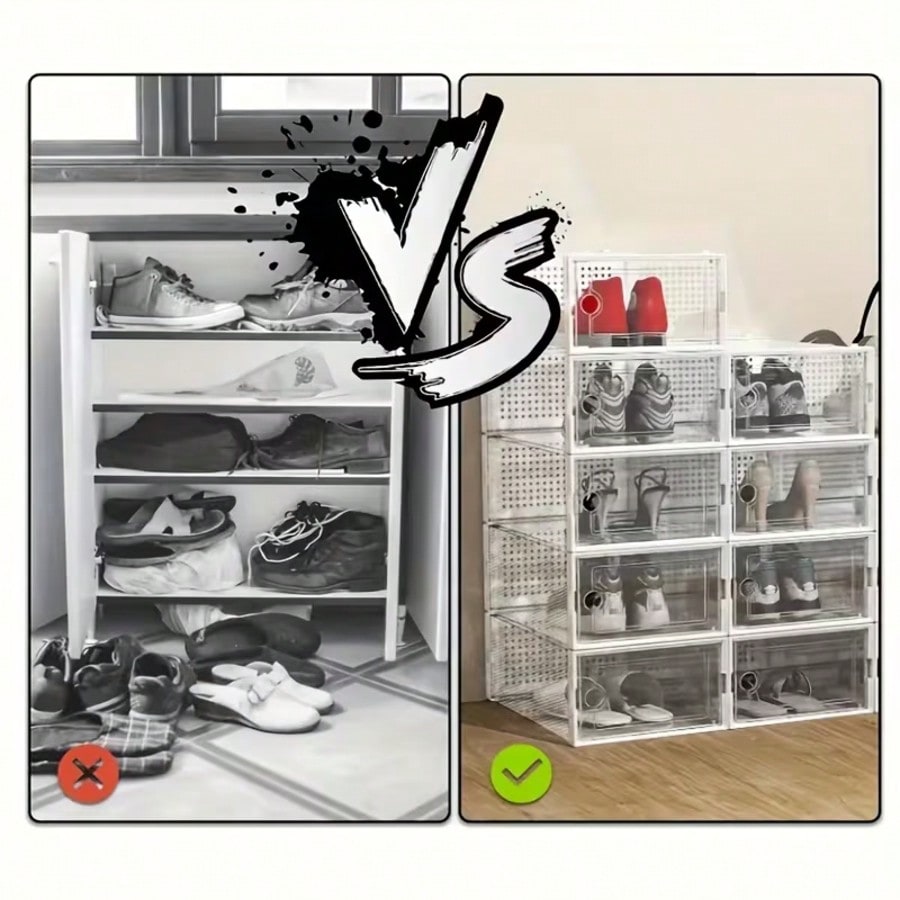 6/12/24pcs Thickened Transpare - đánh giá và giá Shoe Box Display