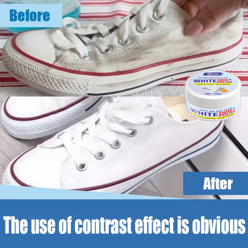 White Shoe Care Cream, Polishi - đánh giá và giá Sneaker Care Whitener