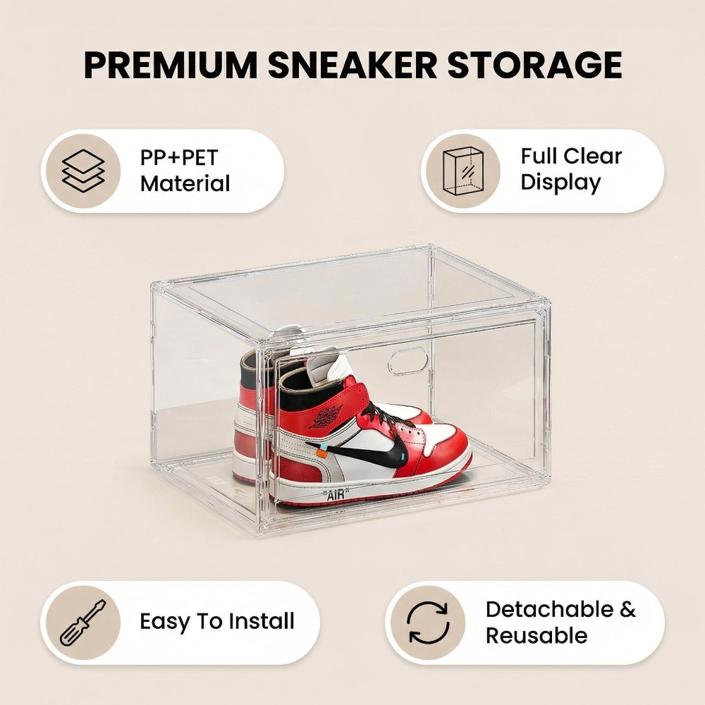 Thickened Transparent Storage  - đánh giá và giá Shoe Box Display