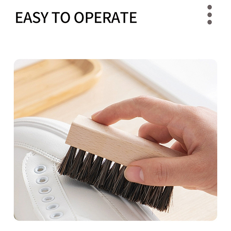 Useful Wood Handle Shoe Brush  - đánh giá và giá Sneaker Cleaning Kit