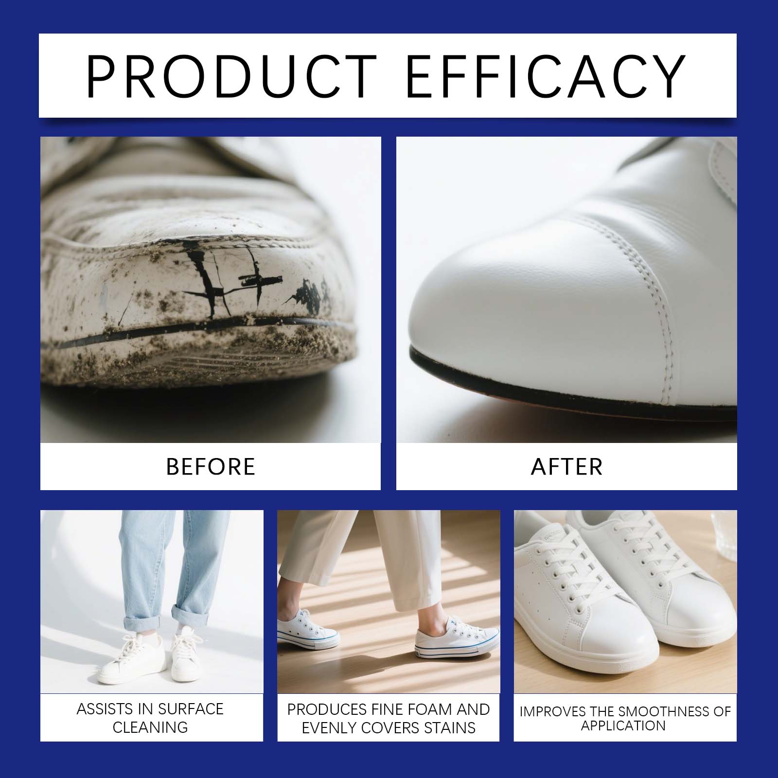 White Shoe Cleaner Foam Sneake - đánh giá và giá Sneaker Care Whitener
