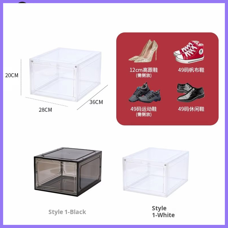 Acrylic shoe box transparent p - đánh giá và giá Shoe Box Display